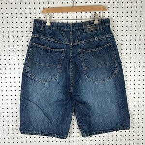 Marithe Francois Girbaud Jean Shorts Sz 32 Blue Denim Baggy 90s Hip Hop Wide Leg